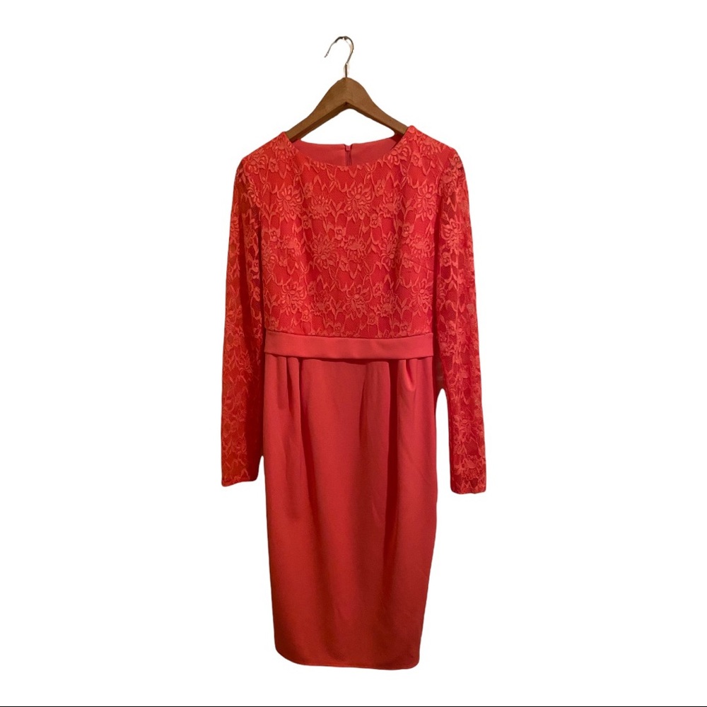 City Goddess London Coral Lace Dress